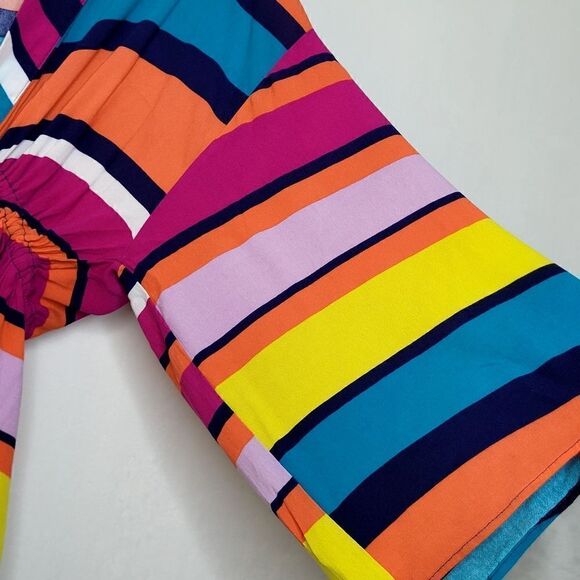 Trina Turk Multicolor Stripe Beach Coverup Size Small - Picture 5 of 13